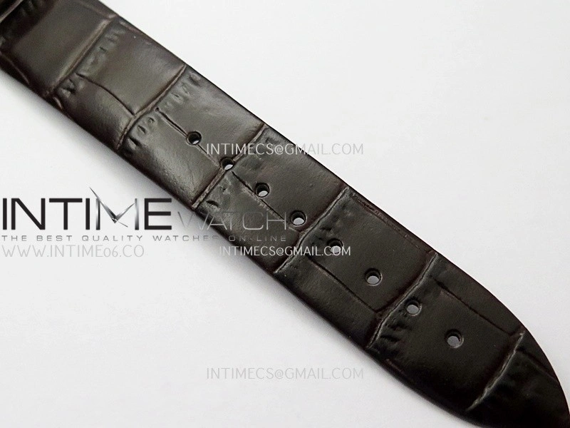 Saxonia Thin 211.026 RG SVF Best Edition Silver dial On Black Leather Strap A2892